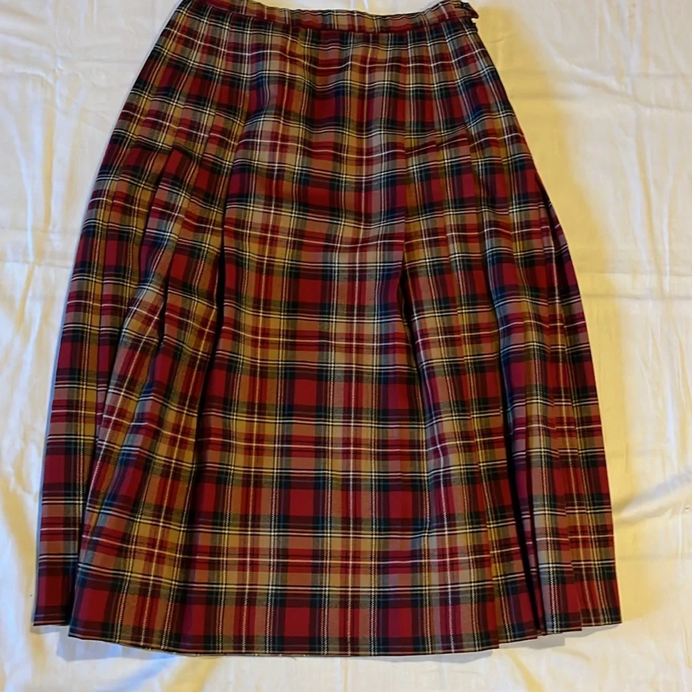 Vintage Pendleton Petite‎ 100% Virgin Wool Long Pleated Skirt